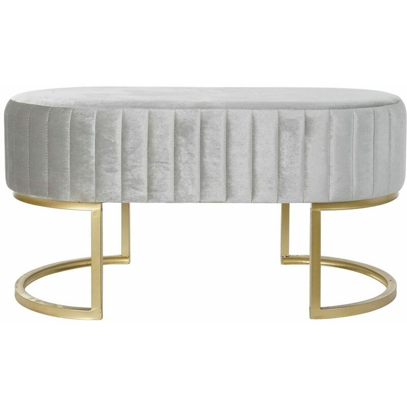 

Banqueta Gris Poliéster Metal (90 x 50 x 45 cm) - Dkd Home Decor
