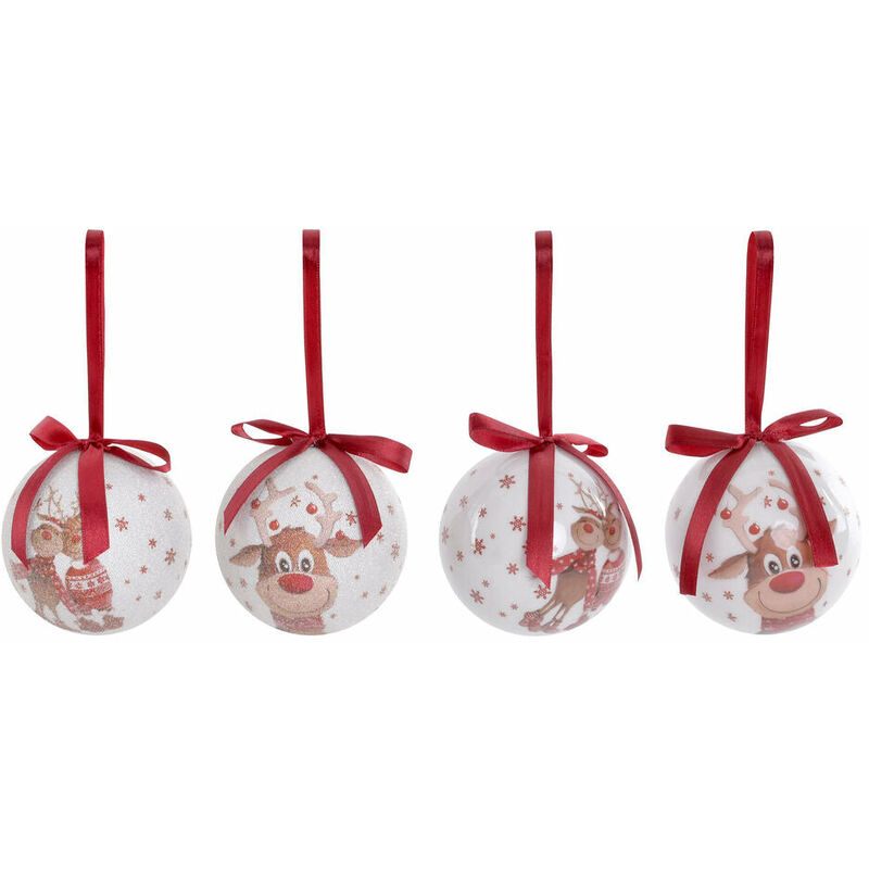 

Bola de Navidad DKD Home Decor PVC Reno (7.5 x 7.5 x 7.5 cm) (14 pcs)