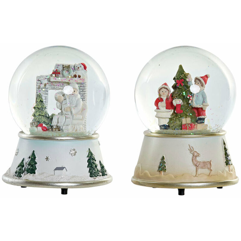 

Bola de Navidad DKD Home Decor Resina Cristal (2 pcs) (10.5 x 10.5 x 15 cm)