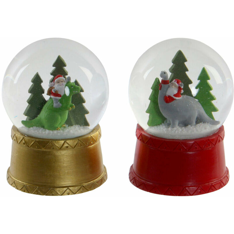 

Bola de Navidad DKD Home Decor Resina Cristal Dinosaurio (2 pcs) (10 x 10 x 13.5 cm)