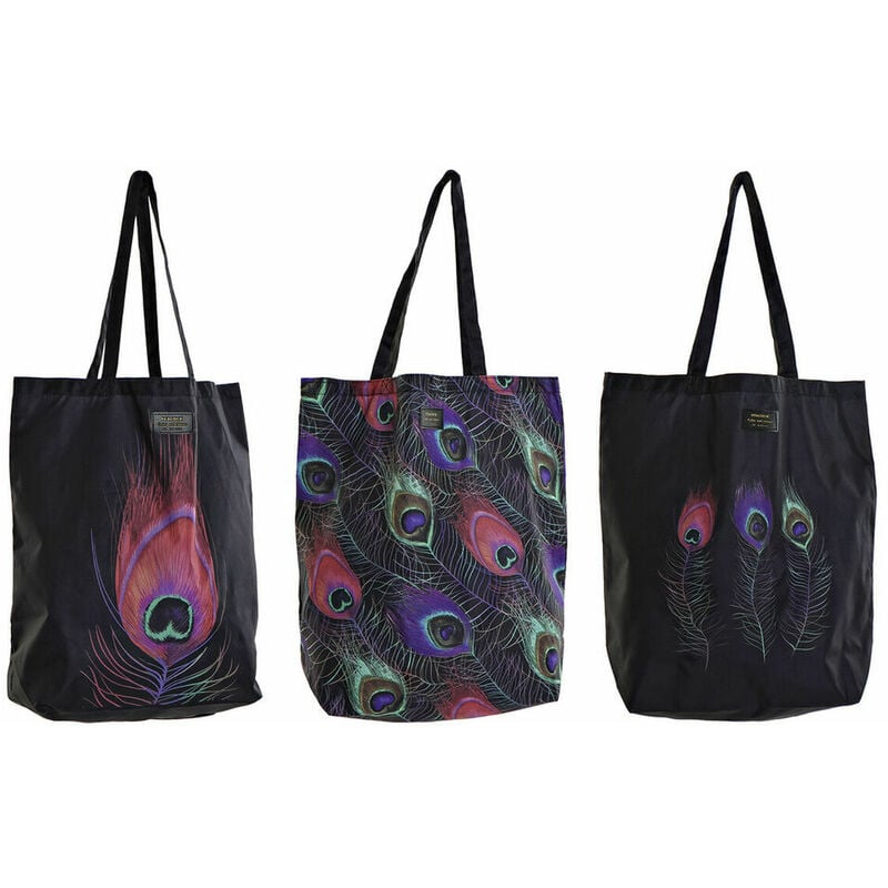 

DKD Home Decor Bolsa de Compras DKD Home Decor Negro Rosa Poliéster Nylon (43 x 15 x 66 cm) (3 pcs)