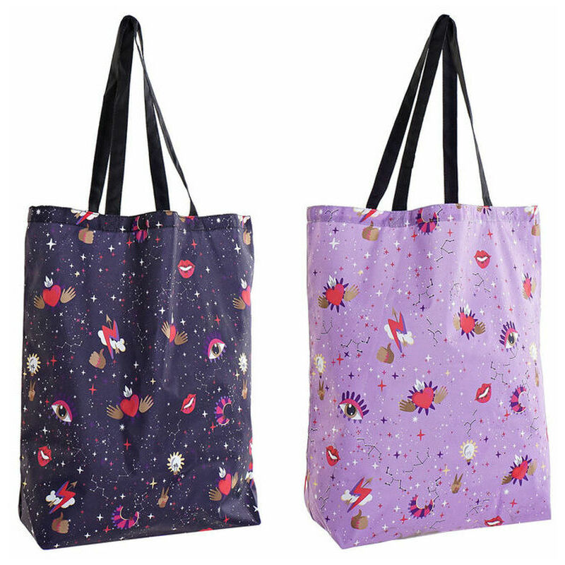 

Bolsa de Compras Rosa Lila Poliéster Nylon (43 x 15 x 66 cm) (2 pcs) - Dkd Home Decor