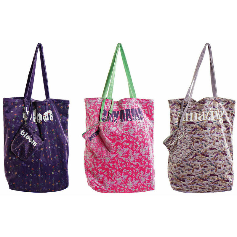 

Bolsa Plegable Marrón Lila Poliéster Fucsia (42 x 15 x 66 cm) (3 pcs) - Dkd Home Decor