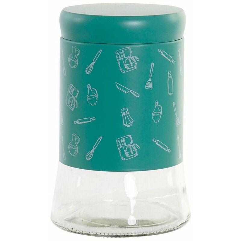 

Bote Acero Inoxidable Cristal Menta 1100 ml (11 x 11 x 18 cm) - Dkd Home Decor