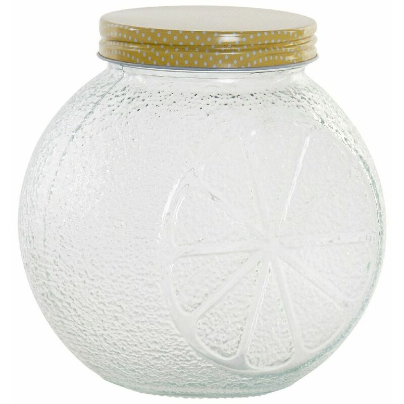 

Bote Amarillo Transparente Cristal 16.5 x 12 x 16.5 cm (2 L) - Dkd Home Decor