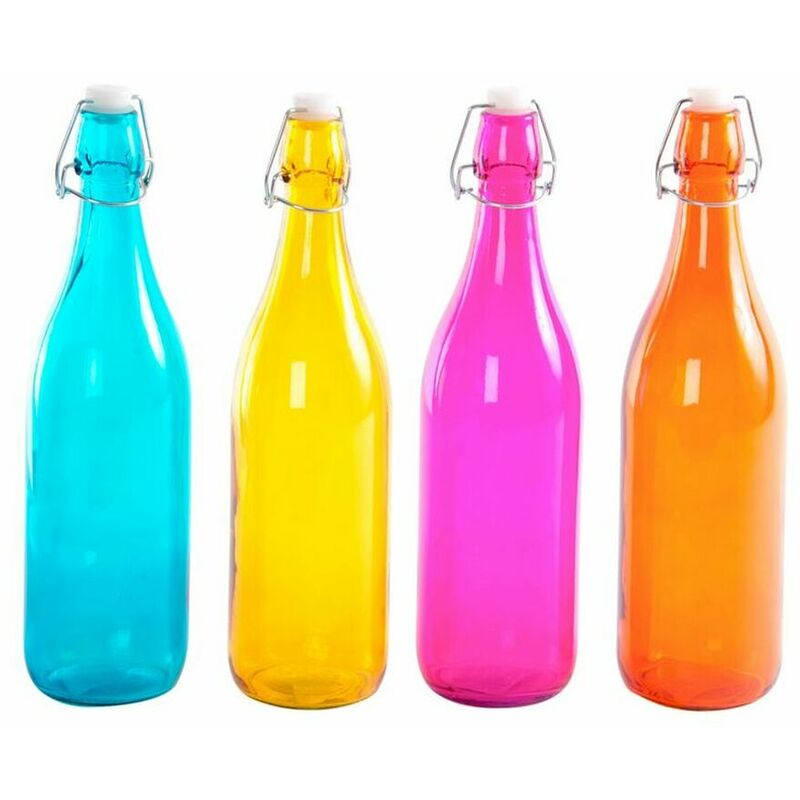

Botella Dkd Home Decor Cristal Polipropileno (1000 Ml) (4 Pcs)