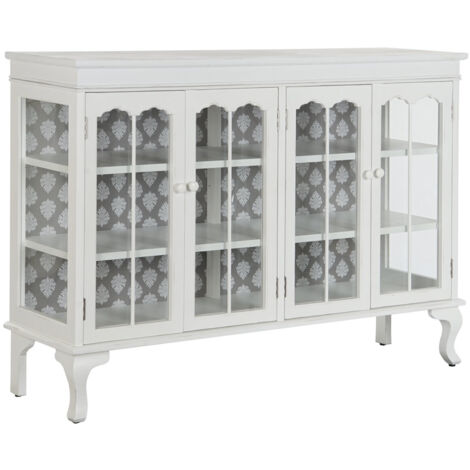 DKD Home Decor Buffet blanc moderne 142,5x40,5x101,5 cm