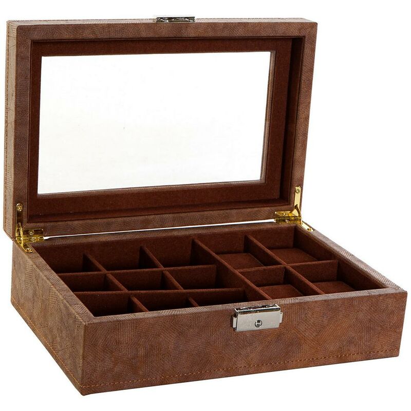 

Caja-Joyero DKD Home Decor Poliuretano Cristal Vintage Madera MDF (16.5 x 25 x 8.3 cm)