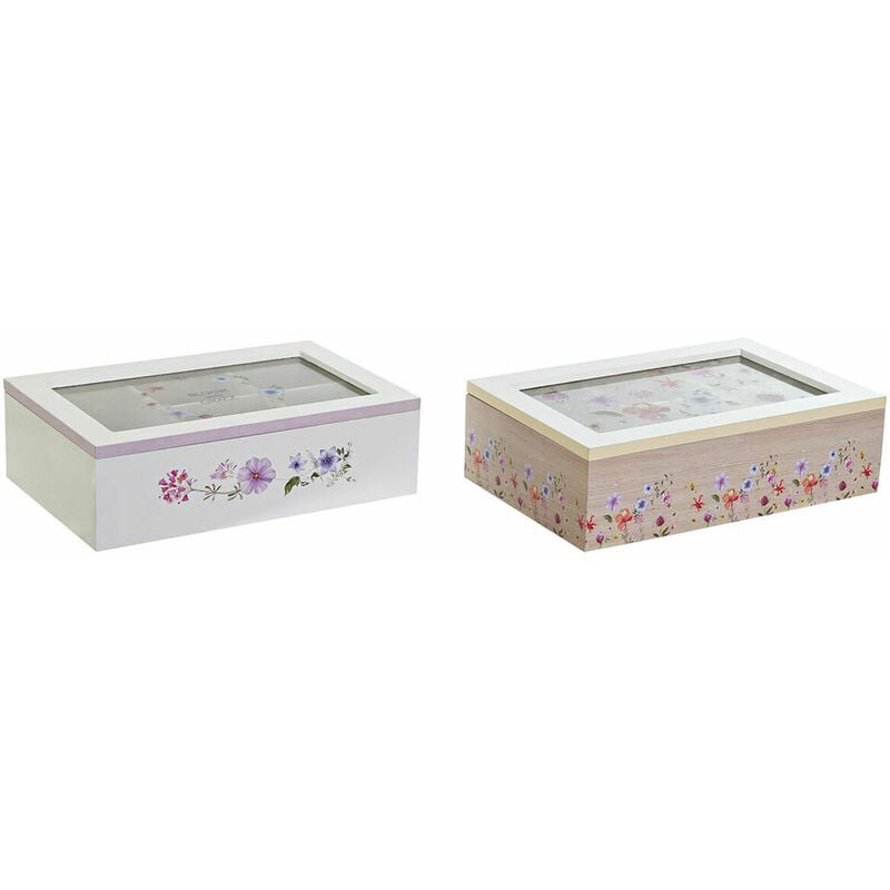 

DKD Home Decor Caja para Infusiones DKD Home Decor Cristal Madera MDF (23 x 15 x 7 cm) (2 pcs)