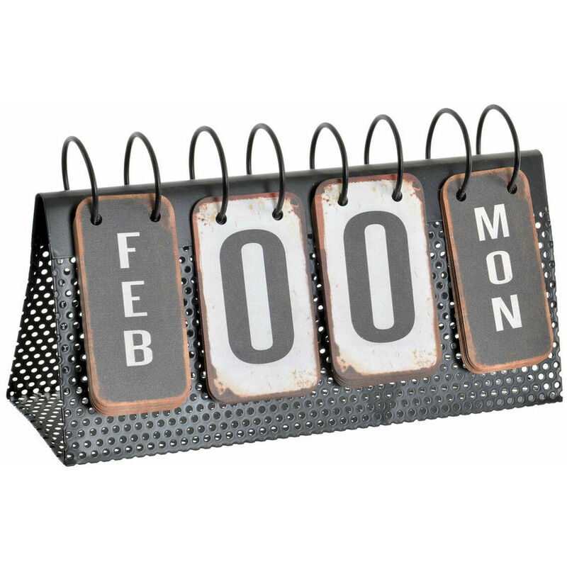 

Calendario de Sobremesa Metal (27 x 9 x 15 cm) - Dkd Home Decor