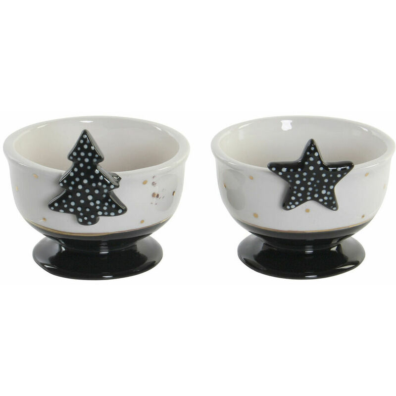 

Candelabro Dkd Home Decor Blanco Negro (2 Pcs) (10 X 9.2 X 8 Cm)