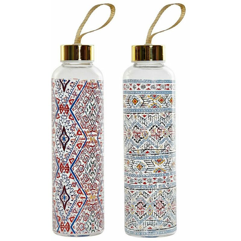 

Cantimplora Multicolor Mosaico Vidrio de Borosilicato (2 pcs) - Dkd Home Decor