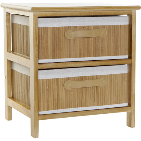 DKD Home Decor Cassettiera Naturel Bambou 42x32x45 cm