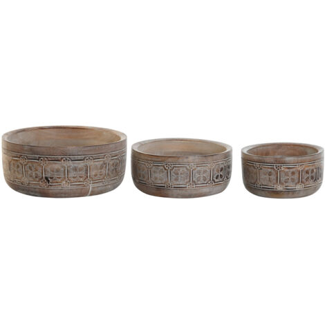 DKD Home Decor Centre de Table Bois de Manguier Naturel