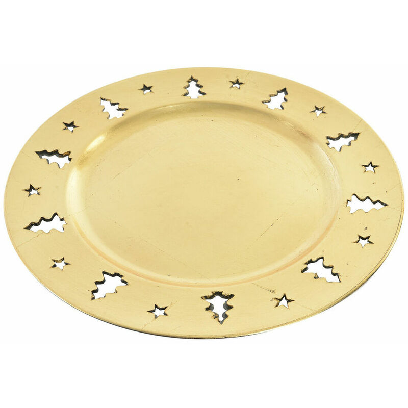 

Centro De Mesa Dkd Home Decor Dorado Pp (polipropileno) Navidad (33 X 33 X 2 Cm