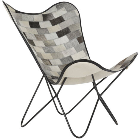 DKD Home Decor Chaise Colonial Noir Gris Beige Blanc