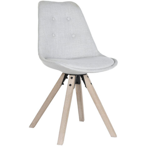 DKD Home Decor Chaise de Salle à Manger Gris Clair 48x44x84