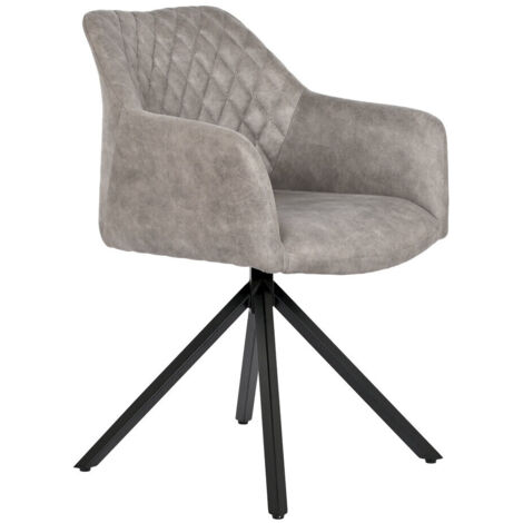 DKD Home Decor Chaise Gris foncé Industriel chic 83 cm