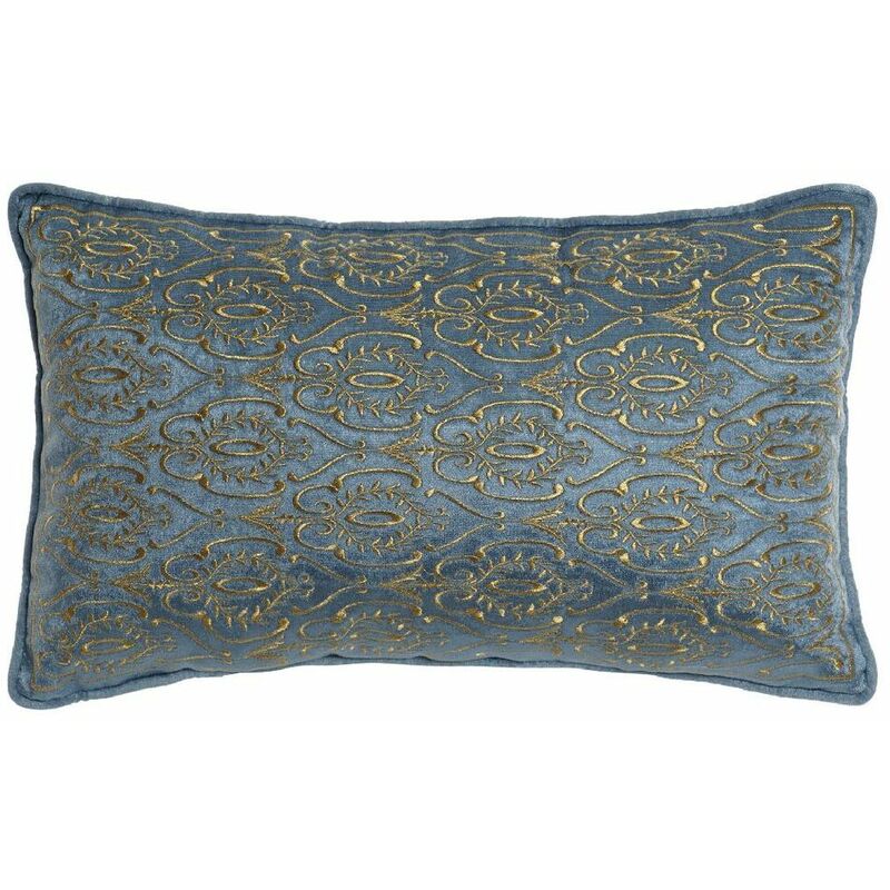 

Zanvic - Cojín DKD Home Decor Azul Poliéster Terciopelo Dorado (50 x 10 x 30 cm)