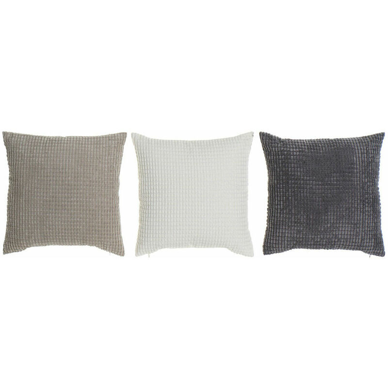 

Cojín Blanco Beige Gris Poliéster (45 x 10 x 45 cm) (3 pcs) - Dkd Home Decor