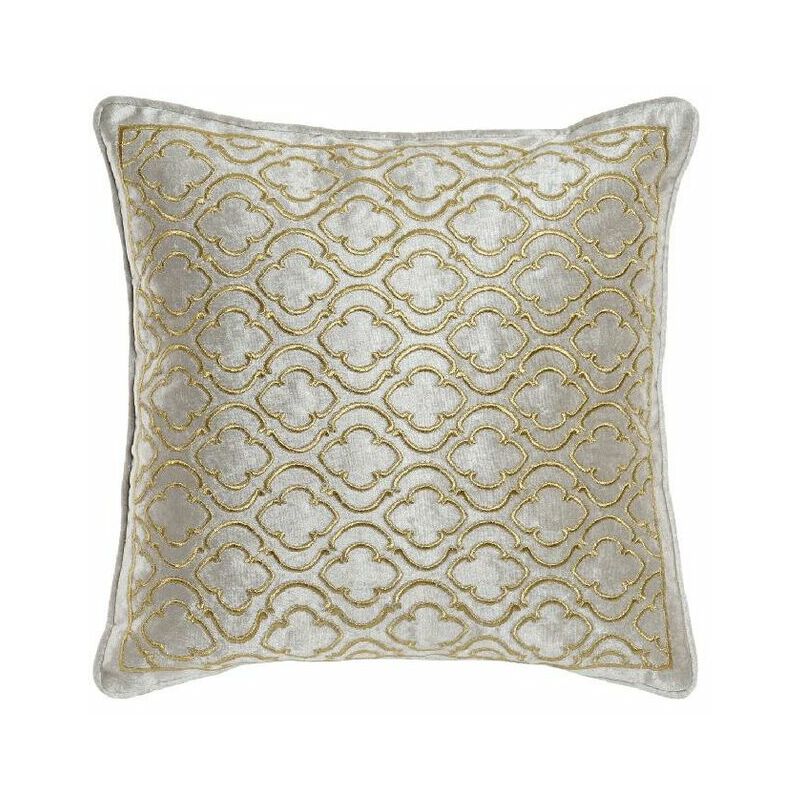 

Zanvic - Cojín DKD Home Decor Poliéster Terciopelo Dorado Marfil (45 x 10 x 45 cm)