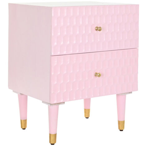 DKD Home Decor Comodino Rose Clair 52x42x65 cm