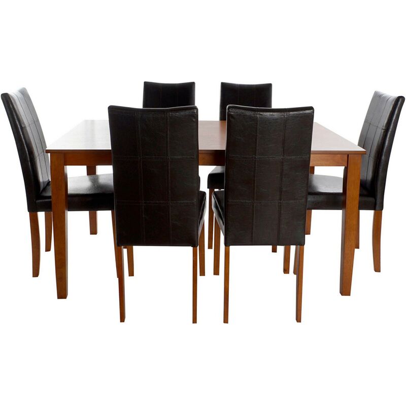 

Conjunto de Mesa con 6 Sillas Roble (7 pcs) - Dkd Home Decor