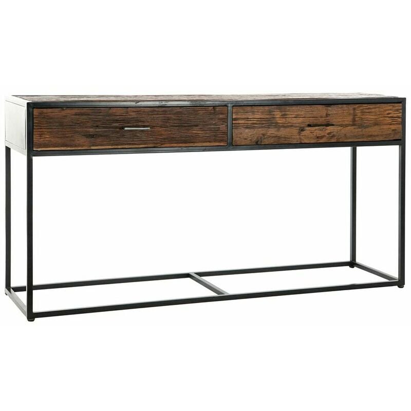 

Dkd Home Decor - Consola Negro Metal Madera de mango Marrón oscuro (150 x 43 x 77 cm)