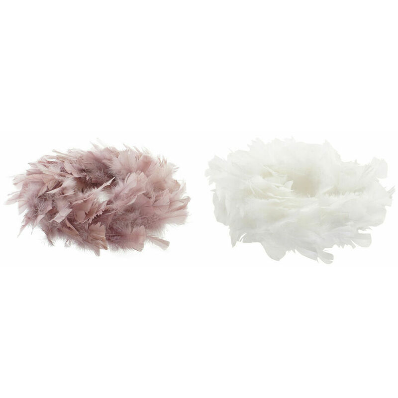 

Corona de Navidad Espuma Pluma (40 x 40 x 6 cm) (2 pcs) - Dkd Home Decor