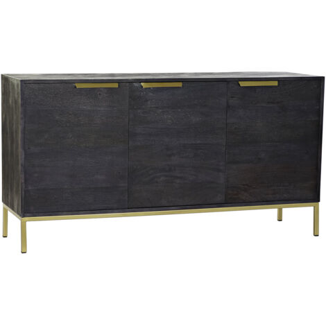 DKD Home Decor Credenza bois de mango marron noir doré