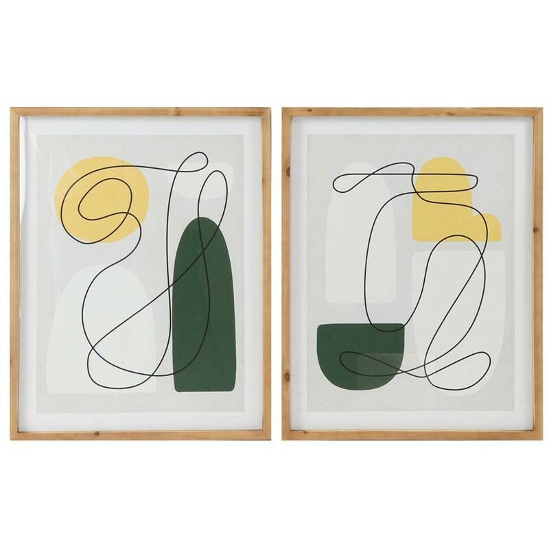 

DKD Home Decor Cuadro DKD Home Decor Abstracto (2 pcs) (55 x 2 x 70 cm)