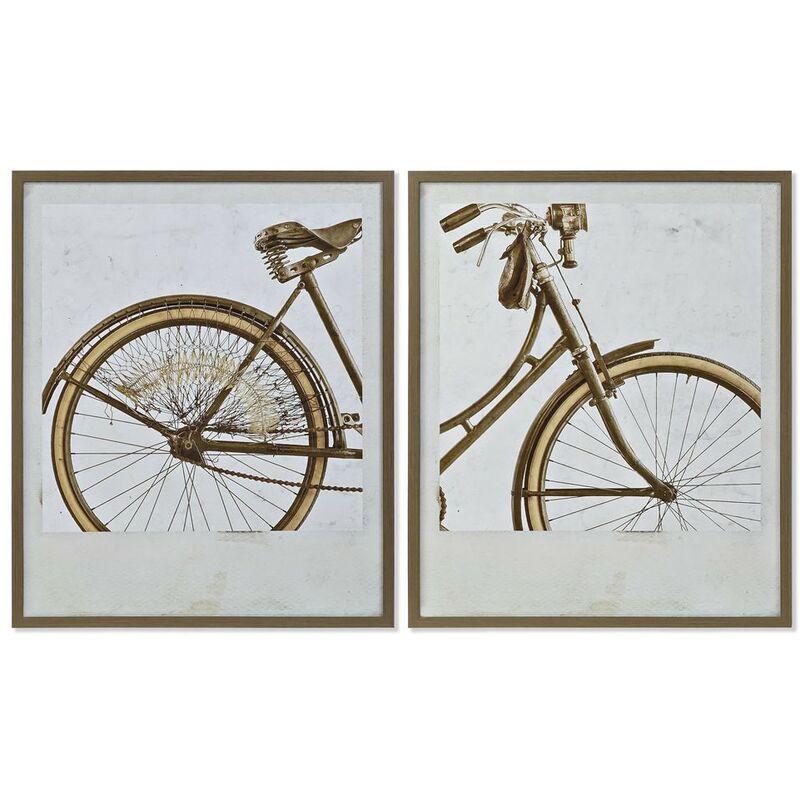 

Dkd Home Decor - Cuadro Cristal Lienzo Bicicleta (69 x 3 x 83 cm)