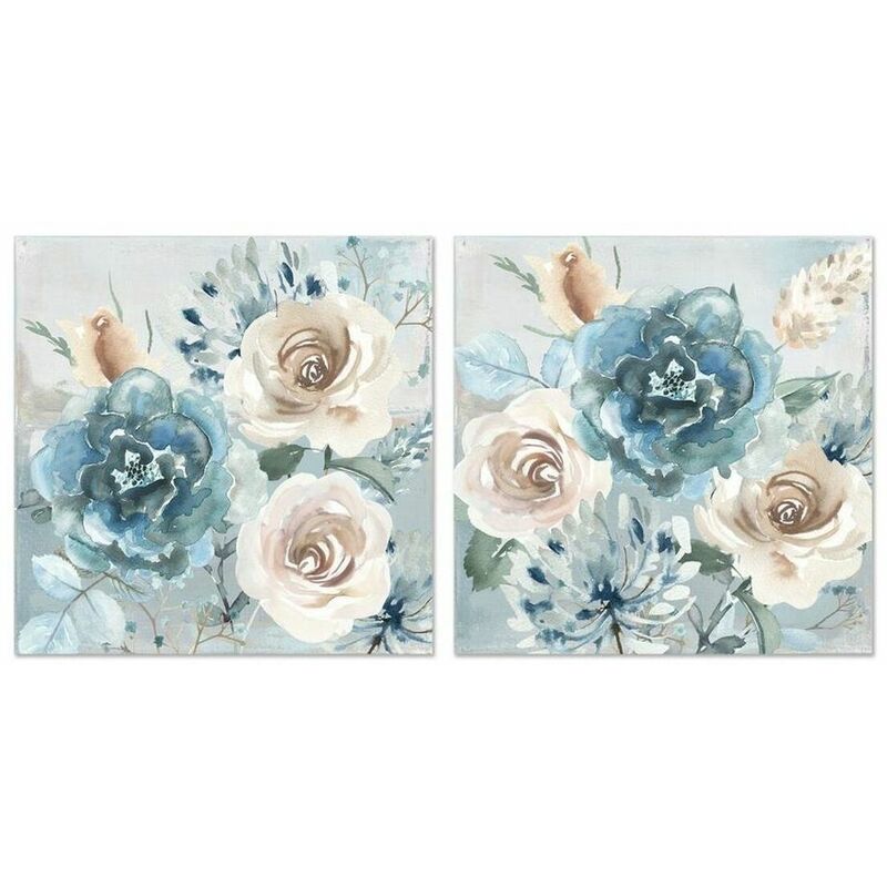 

Dkd Home Decor - Cuadro Flores (80 x 3 x 80 cm) (2 pcs)