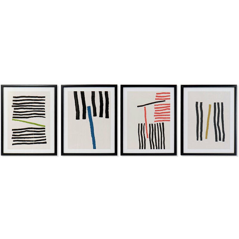 

Cuadro DKD Home Decor Lines Abstracto (4 pcs) (35 x 3 x 45 cm)