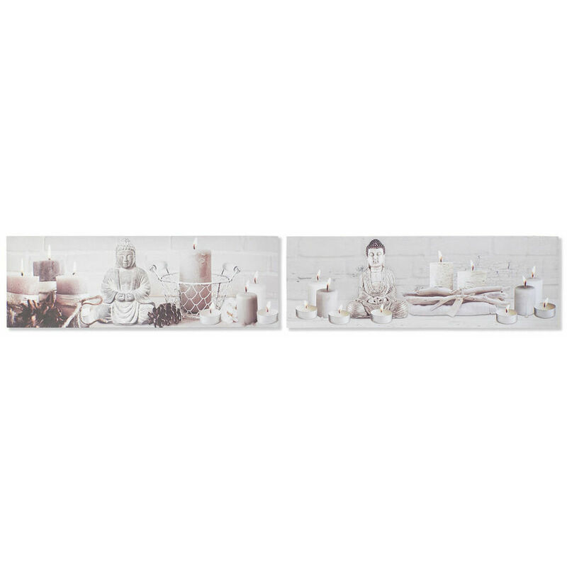 

DKD Home Decor Cuadro DKD Home Decor Pino Lienzo Buda (2 pcs) (135 x 2.5 x 45 cm)