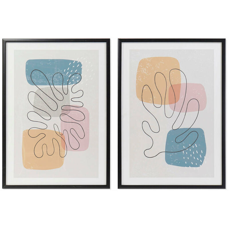 

Cuadro DKD Home Decor PVC Abstracto Madera MDF (2 pcs) (44 x 3 x 63 cm)