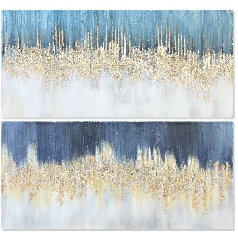 

Dkd Home Decor - Cuadro Rain Abstracto (2 pcs) (150 x 4 x 70 cm)