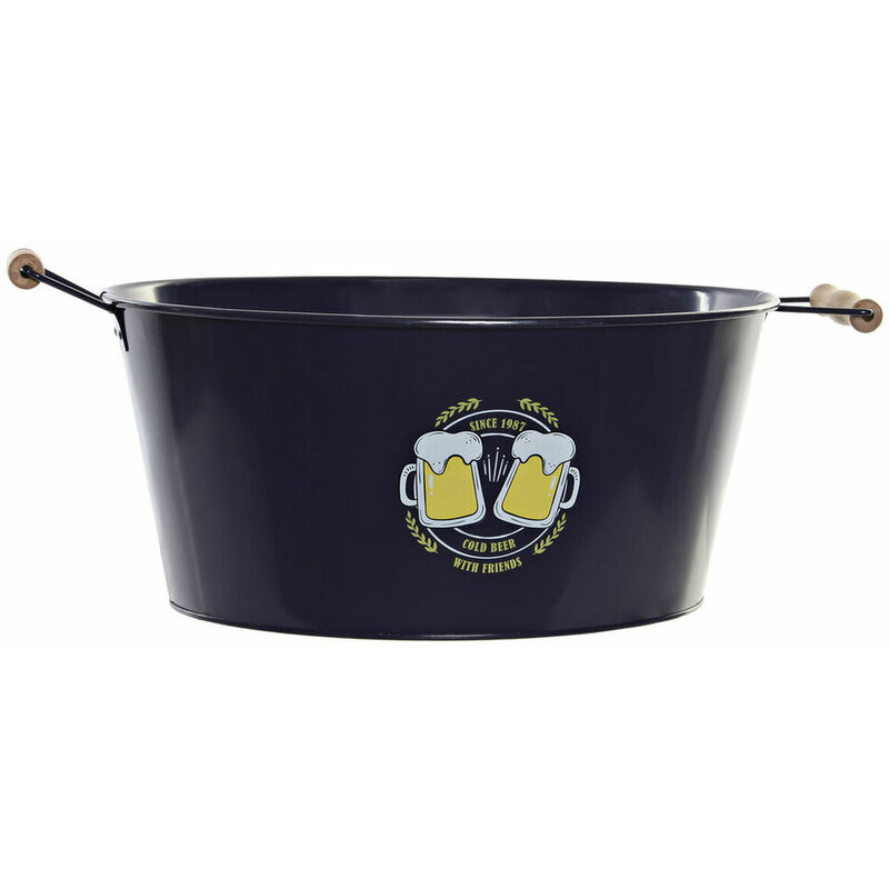 

Cubo Dkd Home Decor Cold Beer Amarillo Madera Metal Azul Marino (51 X 30 X 18.5