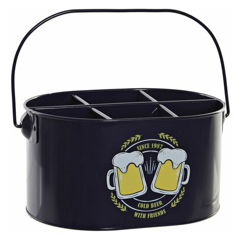 

Cubo Dkd Home Decor Cold Beer Amarillo Metal Azul Marino (27 X 17.5 X 13 Cm)
