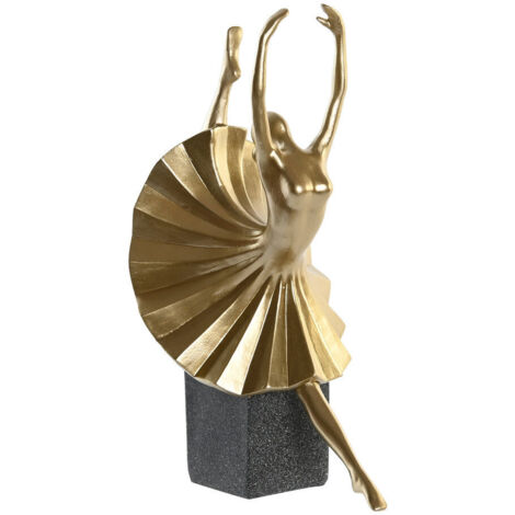 DKD Home Decor Danseuse Classique Figurine Noir Doré