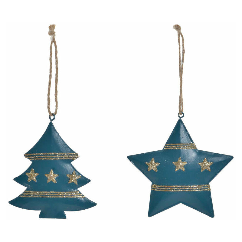 

Decoración Colgante DKD Home Decor Navidad Metal (2 pcs) (9 x 8 x cm) (8 x 9 x 9 cm)