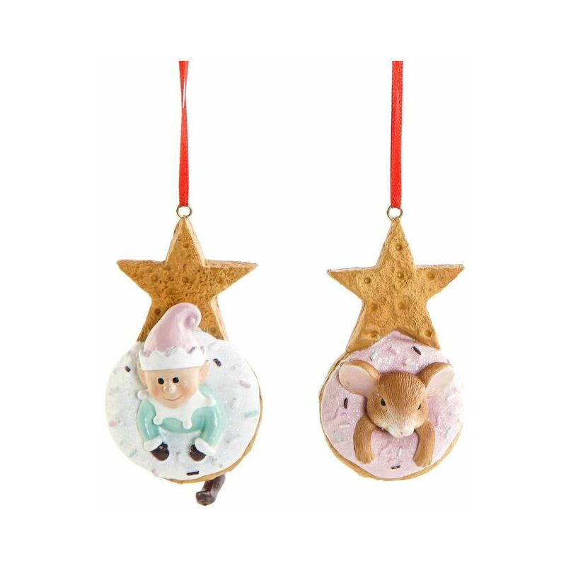 

Decoración Colgante DKD Home Decor Navidad Resina (2 pcs) (5.5 x 5 x 9 cm)