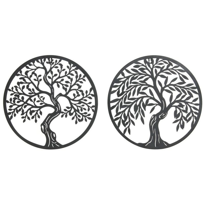 

Decoración de Pared Negro Metal Árbol (2 pcs) (40 x 1 x 40 cm) - Dkd Home Decor