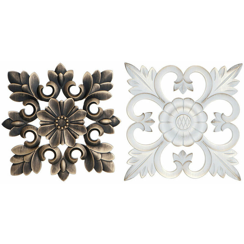 

Decoración de Pared ‎ Polipropileno (PP) Acabado envejecido (2 pcs) (39 x 2 x 39 cm) - Dkd Home Decor