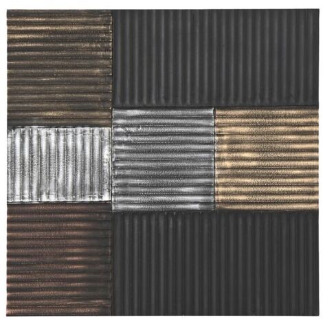 DKD Home Decor Décoration Murale 3D Noir Doré 91 cm