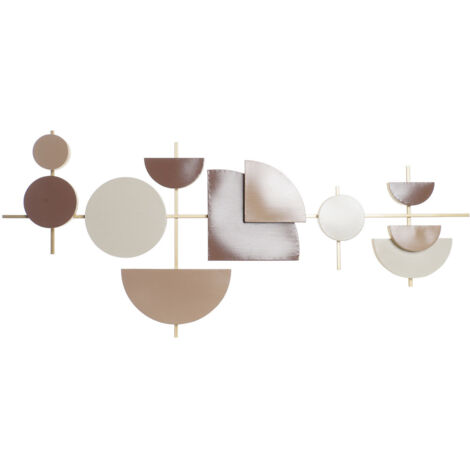 DKD Home Decor Décoration Murale Métal Blanc Rose Doré