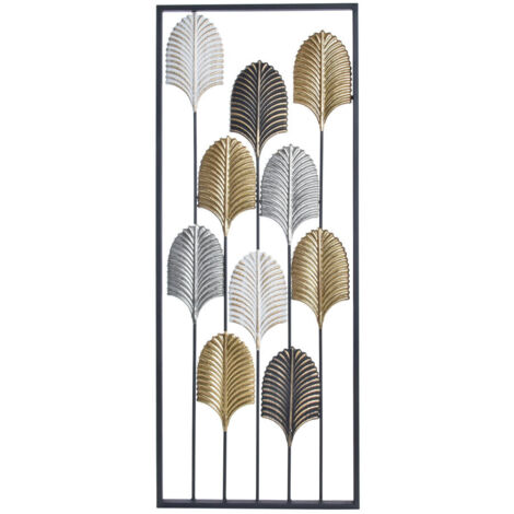 DKD Home Decor Décoration Murale Métal Noir Multicolore