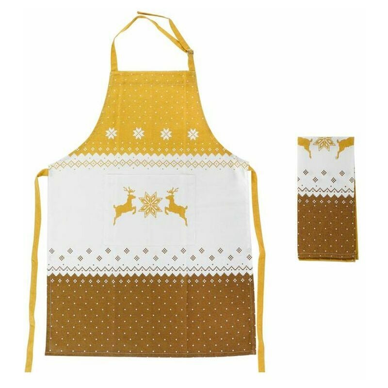 

Delantal Algodón Navidad Dorado (60 x 60 x 80 cm) - Dkd Home Decor