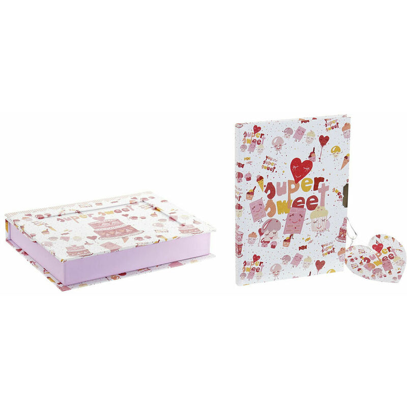 

Diario con Accesorios ‎ Rosa (15.3 x 3.5 x 19.9 cm) (13.3 x 0.7 x 18 cm) - Dkd Home Decor