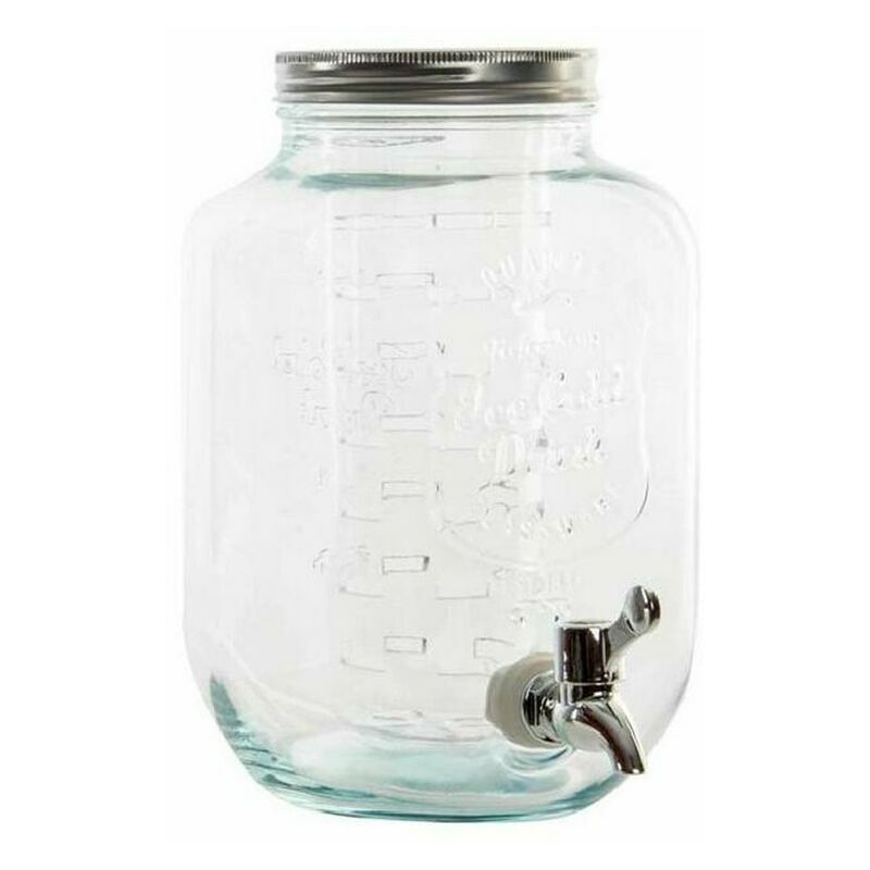 

DKD Home Decor Dispensador de Agua DKD Home Decor Plata Transparente Cristal Hierro ABS PS (15 x 22 x 25 cm)